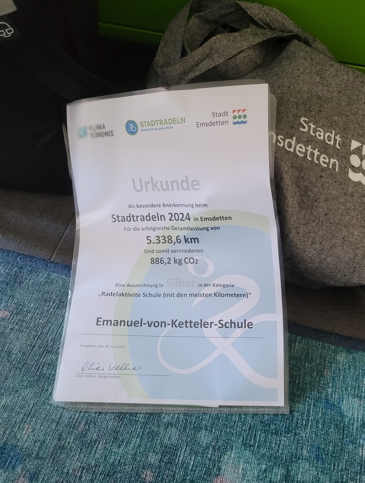 Stadtradel-Urkunde